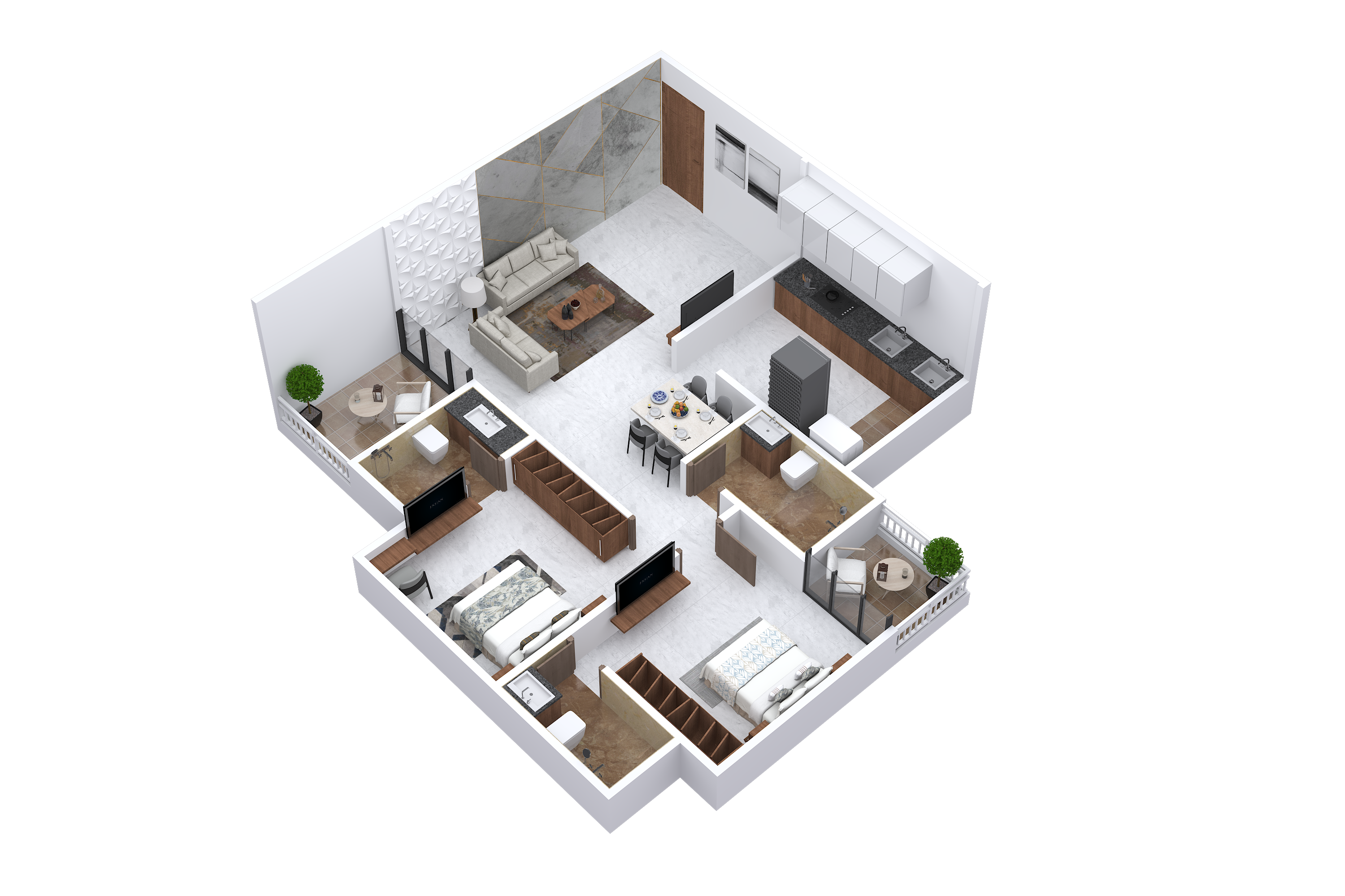 Sai Sanskruti 2 BHK Floor Plan